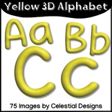 3D Yellow Alphabet Clip Art
