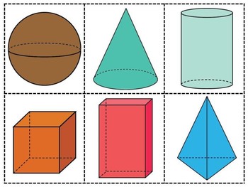 3D Shapes/Solid Figures Matching Game by Michelle Morris Knows Tech