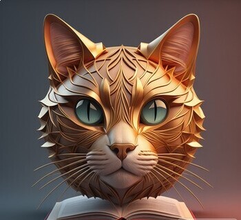 3D head cat coloring book by mourad sofiane | TPT