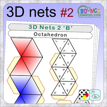 Preview of 3D shapes 2 (16 distance learning worksheets for Hand-eye coordination)