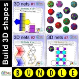 3D shapes bundle (48 distance learning templates for 3D & 