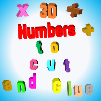 Preview of 3D numbers to cut and glue