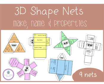 3D shape Nets - Make Nets and write Properties of 3D shapes - Fun Math
