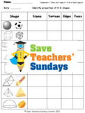 3D shape lesson plans, worksheets and more