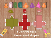 3D shape nets,11 most used shapes, Geometry activity, Prin