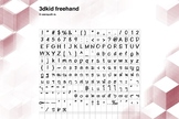 3Dkid freehand font design
