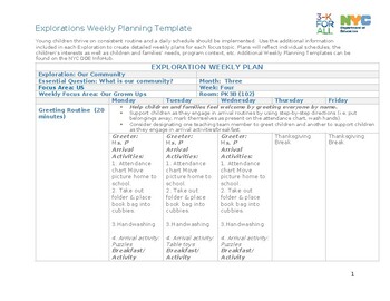 Preview of 3K Exploration Our Grown Ups Month 3 Unit 1