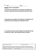 3.MD.C.7b Measurement And Data Word Problems Third Grade Common Core Worksheets