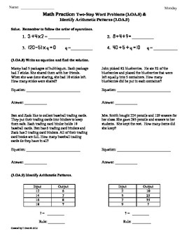 Two Step Word Problems Worksheet Teachers Pay Teachers