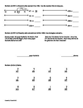 (3.OA.8 & 3.OA.9)3rd Grade Common Core Math Worksheets - SAMPLE by