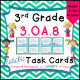 3.OA.8 Task Cards for Third Grade - Multiple Step Word Problems