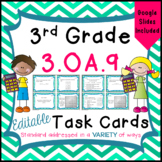 3.OA.9 Task Cards for Third Grade Math Common Core - Patterns