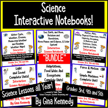 Preview of Science Interactive Notebooks BUNDLE! Science Lessons for the Entire Year!