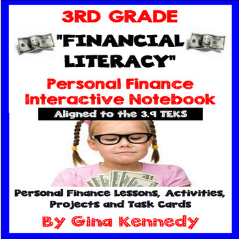 Preview of 3rd Grade Personal Finance,  Financial Literacy Unit (ALL 3.9 TEKS)