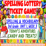 3RD GRADE SUPER BUNDLE WONDERS Spelling & Vocab Lottery Ticket Activities
