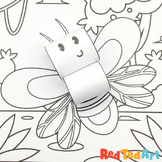 3d Coloring Page - Firefly- Spring & Summer Fun - Cutting Skills