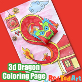 3d Dragon Coloring Page for Chinese New Year & Lunar New Y