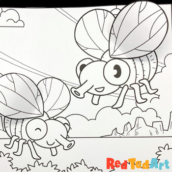 flying insects coloring pages