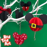 3d Paper Mickey Mouse Ornaments - learn the basics, make many!