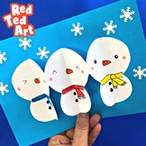 3d Pop Up Card for Christmas - SNOWMAN - Paper Chain Fun!