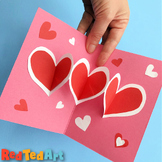 3d Pop Up Card for Valentines or Mother's Day - HEARTS Pap