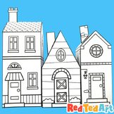 3d Printable Paper Houses Coloring Pages - STEAM Activity 