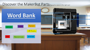 Preview of 3d Printer-Makerbot Sketch Labeling Activity