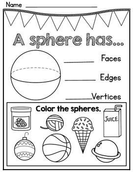 3D Shape Attribute and Application Worksheets by Nugget Nation | TpT