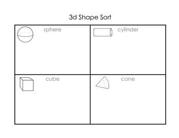 3d Shape Sorting Mat And Cards By Sharon Oliver Tpt