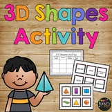 3d Shapes Activity Math Journal Page | Solid Shapes | 1st 