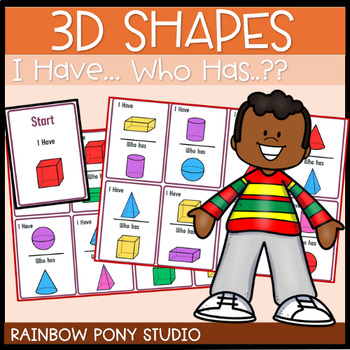Preview of 3d Shapes I Have Who Has, Geography, Printable, Games For First Grade