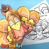 3d Turkey Coloring Pages - Fun 3d Turkey Cone Decoration, 