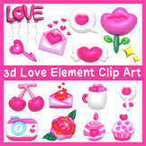 3d love element clip art (decoration)