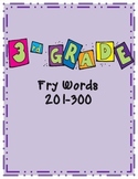 3rd 100 Fry Word Cards- 3rd Grade List