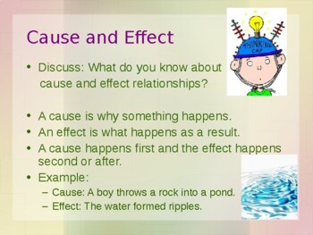 Preview of 3rd 4th 5th Grade CAUSE AND EFFECT PowerPoint Reading Lesson Skill ELA Gr 3 4 5
