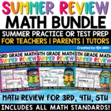 3rd 4th 5th Grade Math Review Packet Test Prep Summer Math