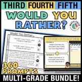 3rd, 4th, 5th Grade Math Review Would You Rather Math Jour