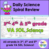 3rd, 4th & 5th Grade Science Daily Spiral Review Bundle