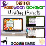 3rd 4th 5th grade writing prompts Google Slides Halloween 