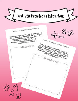 Preview of 3rd-4th Fractions Early Finisher Logic Puzzle Extension Challenge Packet