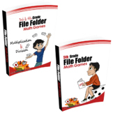 3rd & 4th Grade + 5th Grade File Folder Math Games Bundle