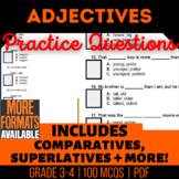 3rd & 4th Grade Adjectives Worksheets | Comparatives and Superlatives Test | PDF