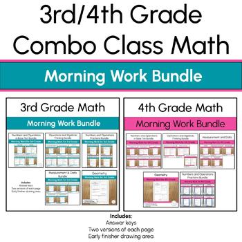 Preview of 3rd/4th Grade Combo Class Math Bundle