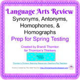 3rd & 4th Grade ELA Review #3 Synonyms, Antonyms, Homophon