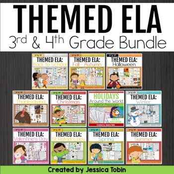 Preview of 3rd & 4th Grade ELA Review Activities - Reading, Writing, Language, and Speaking
