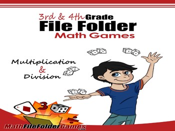 Preview of 3rd & 4th Grade File Folder Math Games (Multiplication & Division Games)