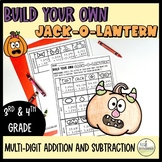 3rd&4th Grade-Halloween Math Activity & Craft-Multi-digit 
