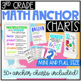 3rd Grade Math Anchor Charts | Full Page and Mini Math Anc