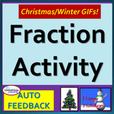 3rd - 4th Grade Math Christmas Winter Holiday Fractions Ac