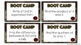 3rd & 4th Grade Math Review Task Cards (Boot Camp)